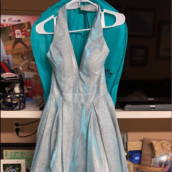Sparkly Icy Blue Ieena Dress - Picture 4 of 5